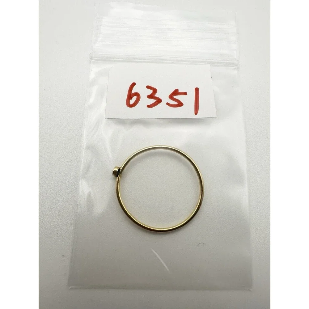 14k Gold Filled Dainty Stackable Ring Size 8 Blue